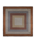 Concentric stripes silk square