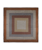 Concentric stripes silk square