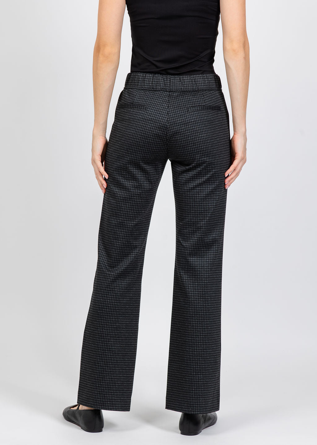 Houndstooth Pant w/Back Welt Pockets
