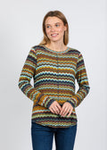 Zigzag Crew Neck Top