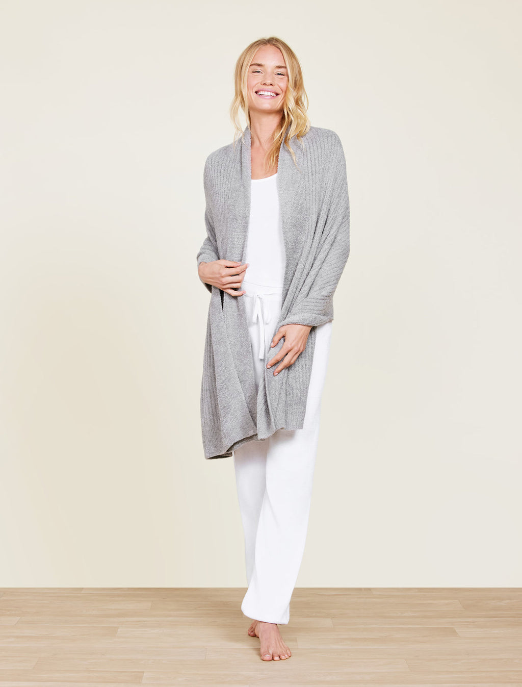 CozyChic Lite® Heathered Travel Shawl Dove Gray