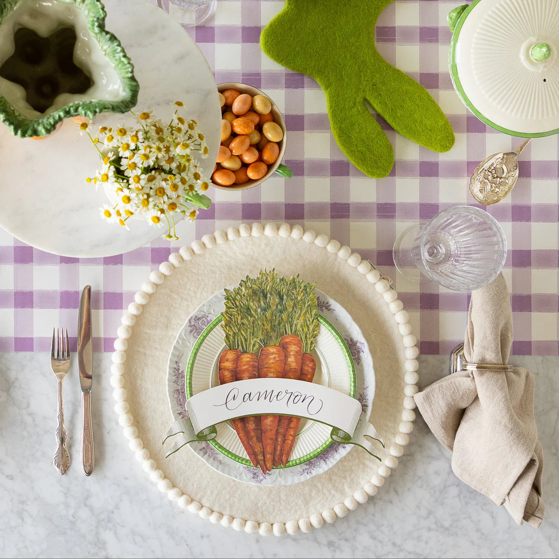 Spring Pom Pom Felt Placemat