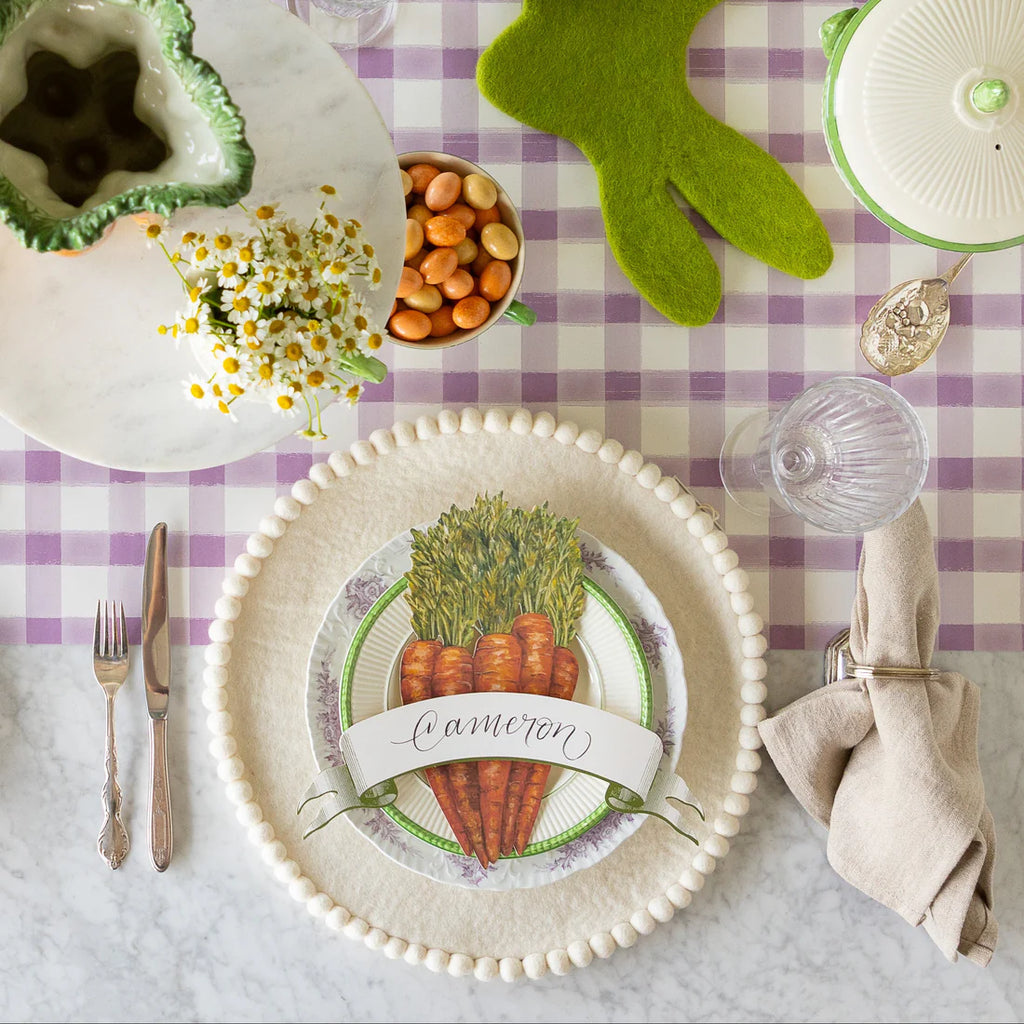 Spring Green Bunny Felt Placemat
