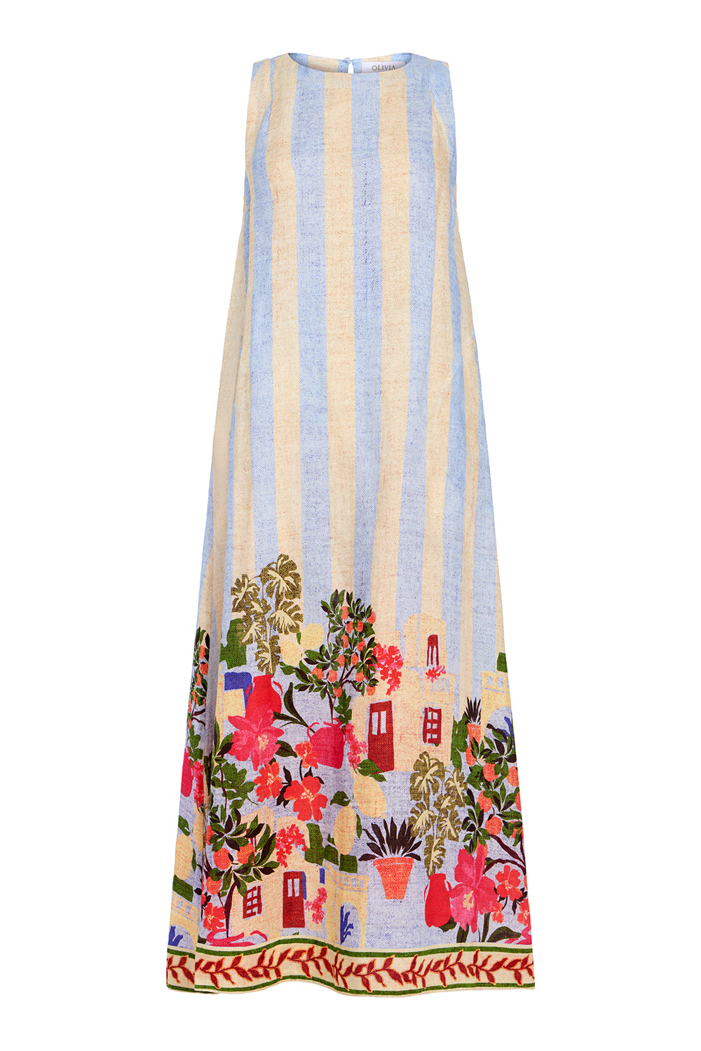 Dani Dress, Village Stripes