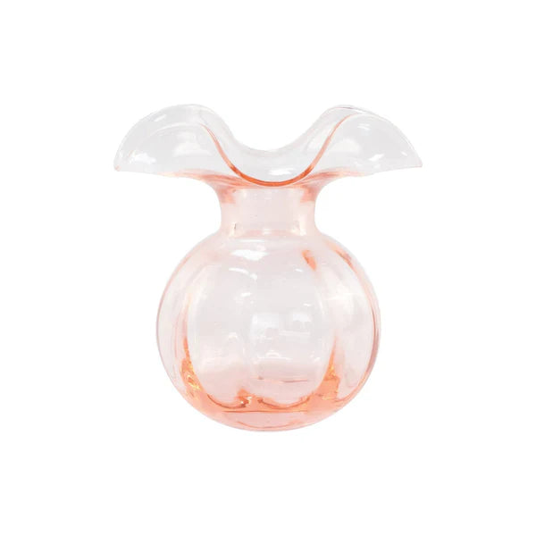 Vietri Hibiscus Pink Clear Bud Vase