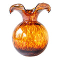 Vietri Hibiscus Glass Tortoise Medium Fluted Vase