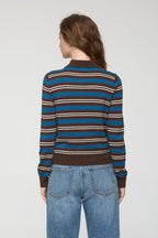 LYVIA LONG SLEEVE MERINO POLO CARDIGAN
