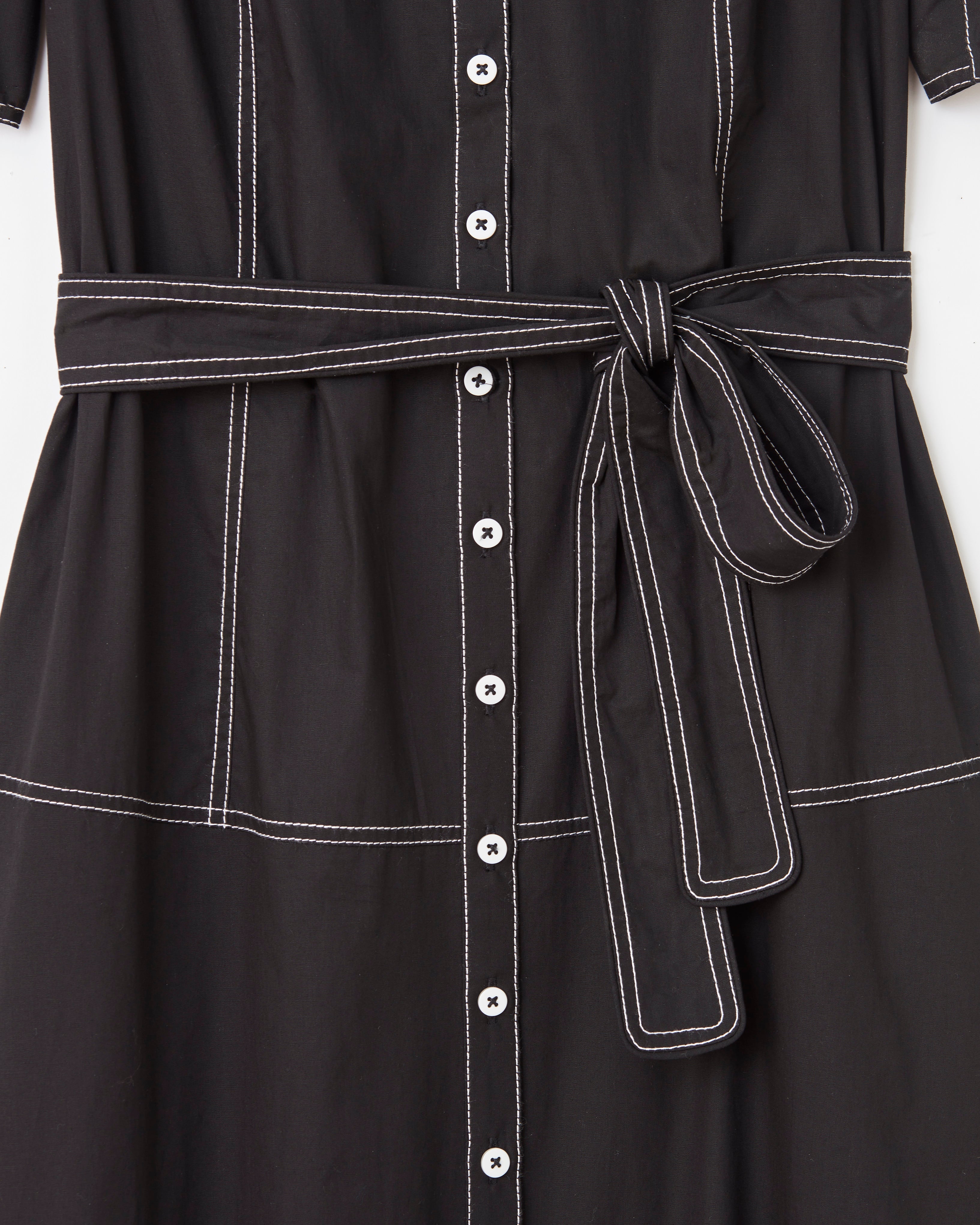 Francesca Midi Dress-Noir