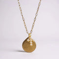 Lord's Prayer Medallion Chain with Pearl Cross