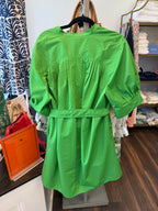 Pleated Over Dress - Green