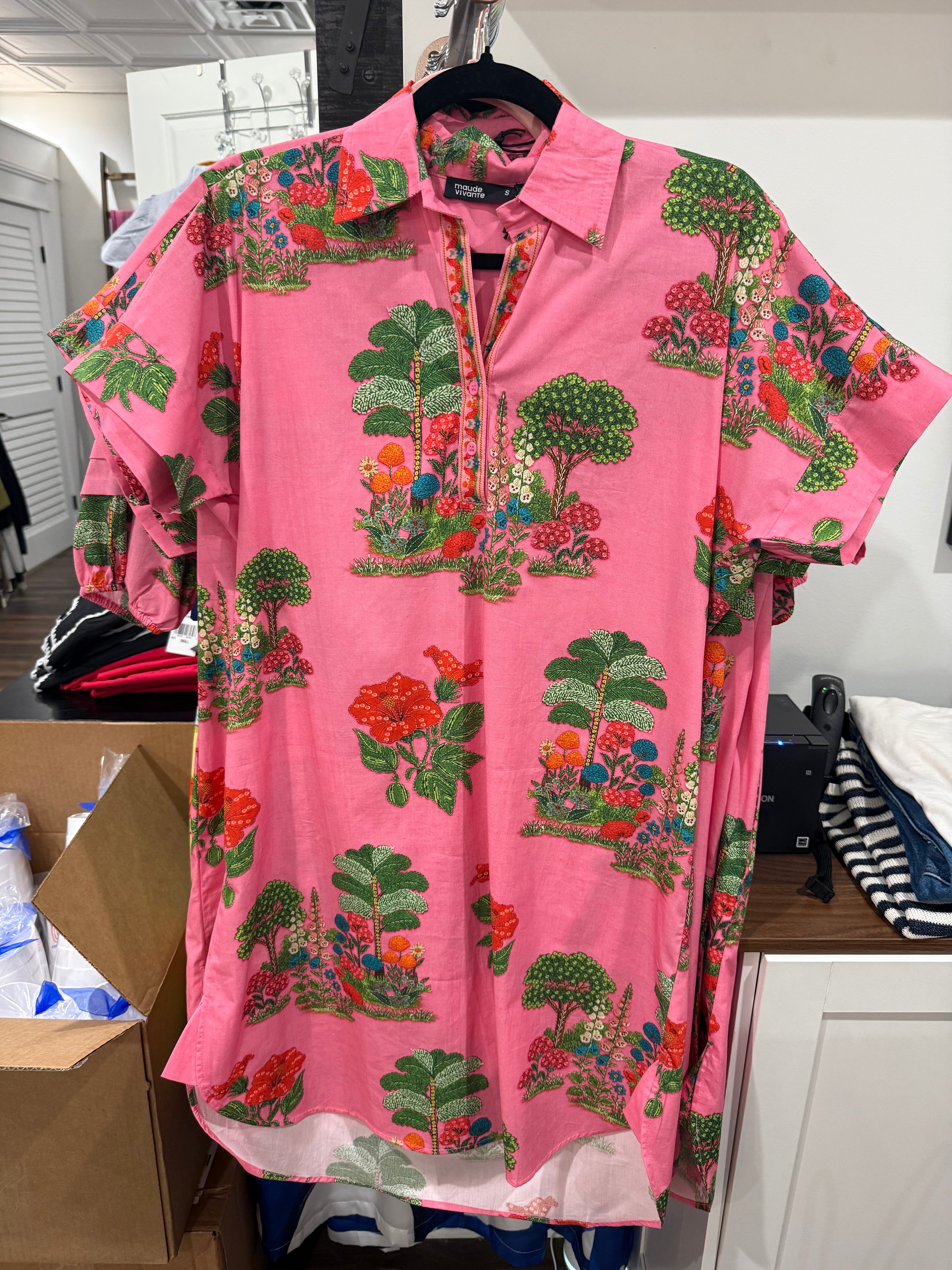 Anna Dress, Pink Isle