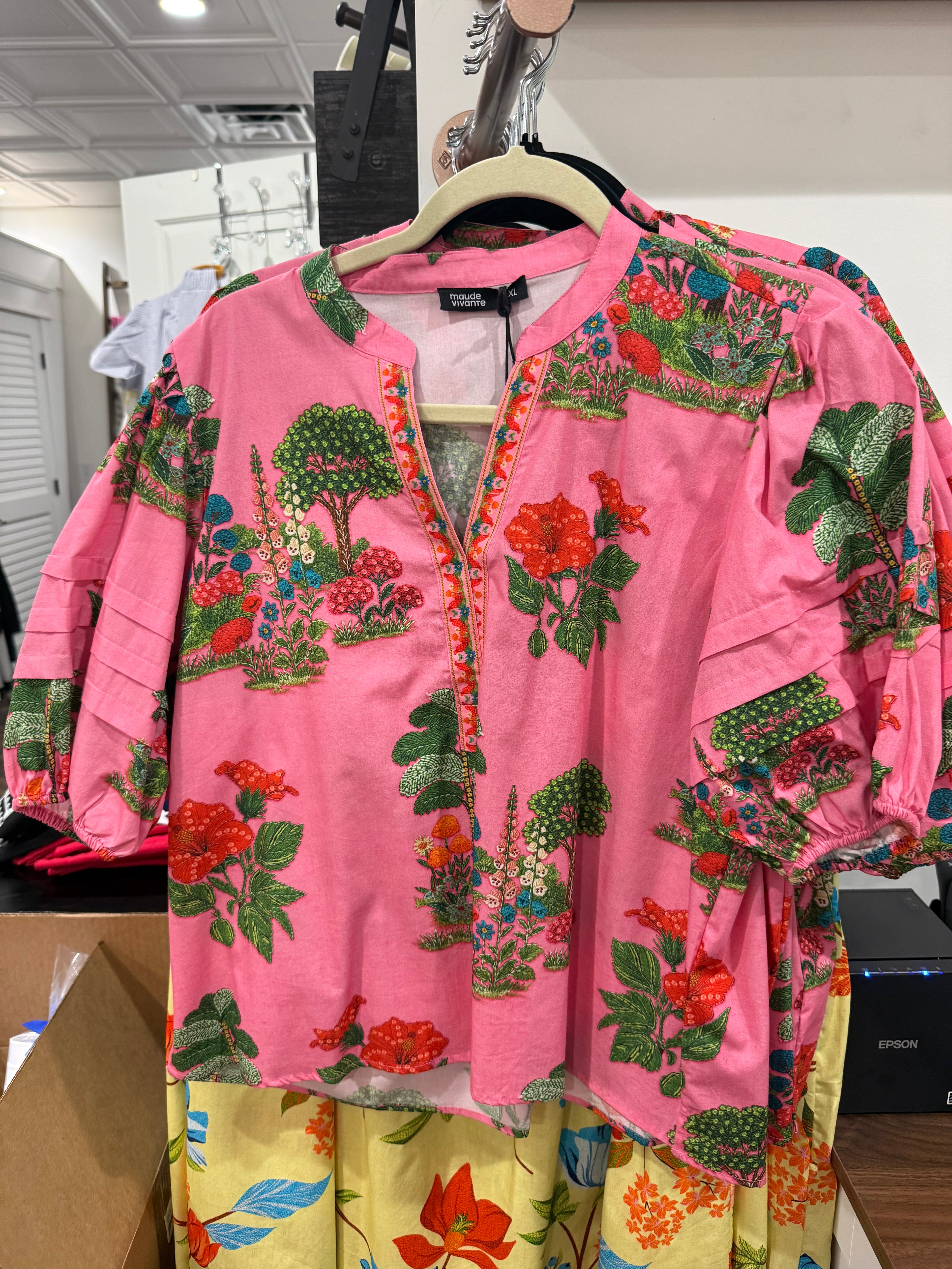 Raya Shirt, Pink Isle