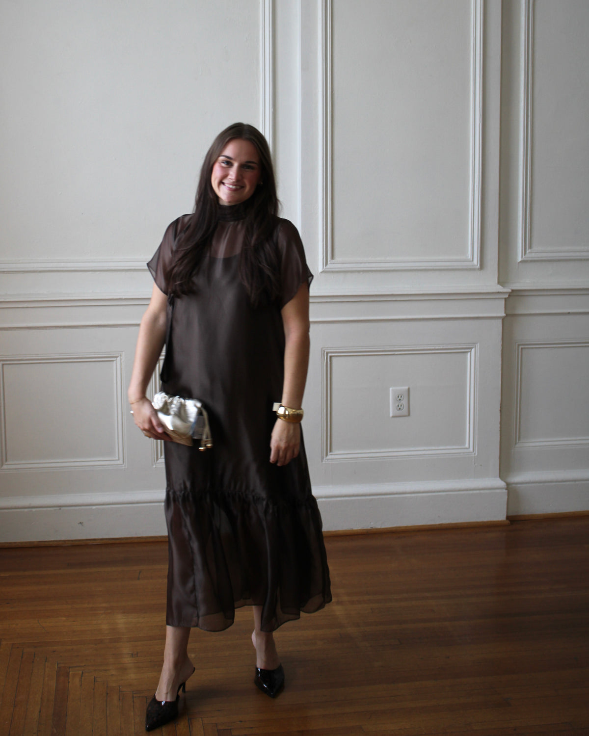Brown Sheer Dress