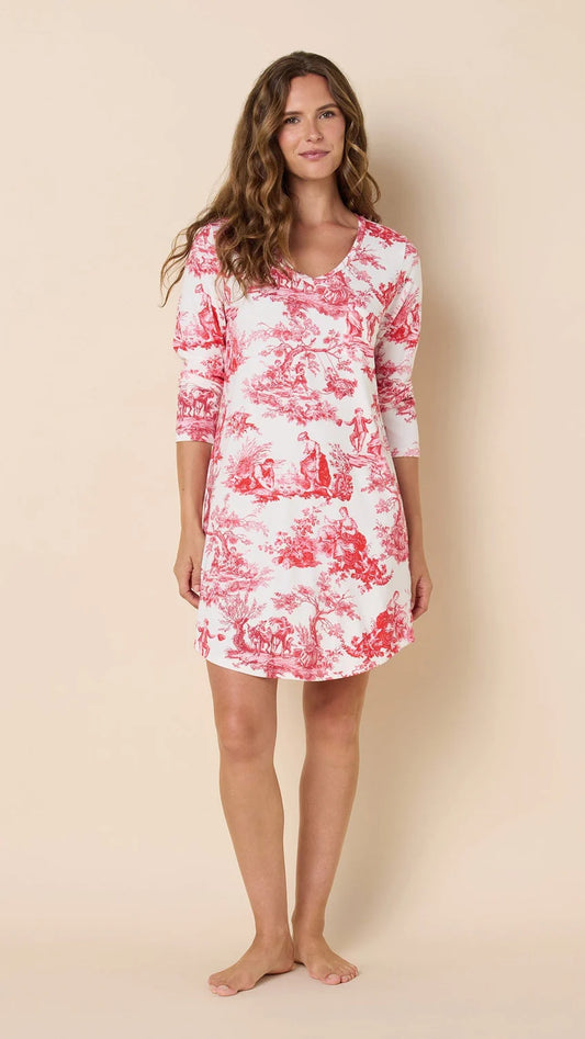 Idle Hours Pima Knit Sleep Shirt White