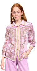 Paisley Border Shirt Pink