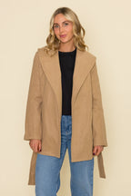 SHAWL COLLAR BELTED COAT