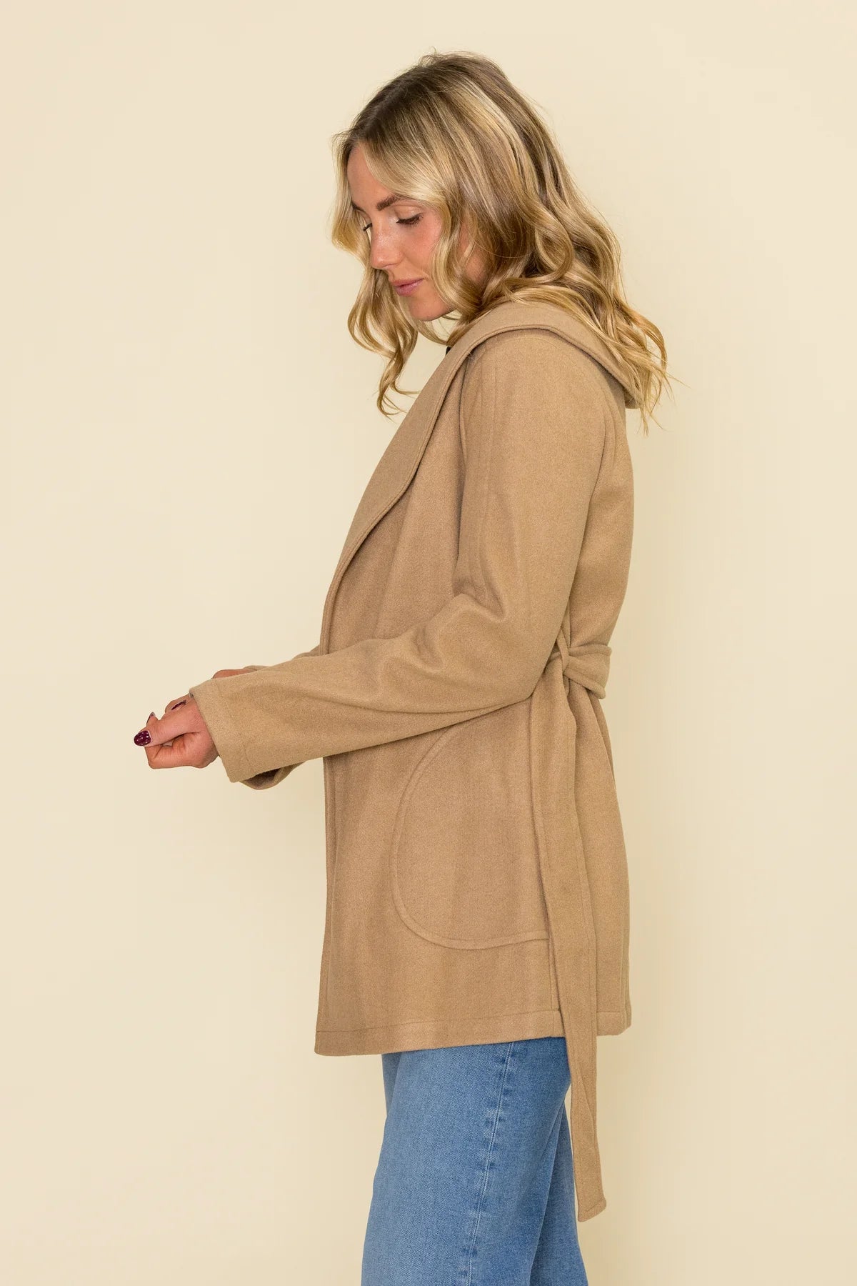 SHAWL COLLAR BELTED COAT