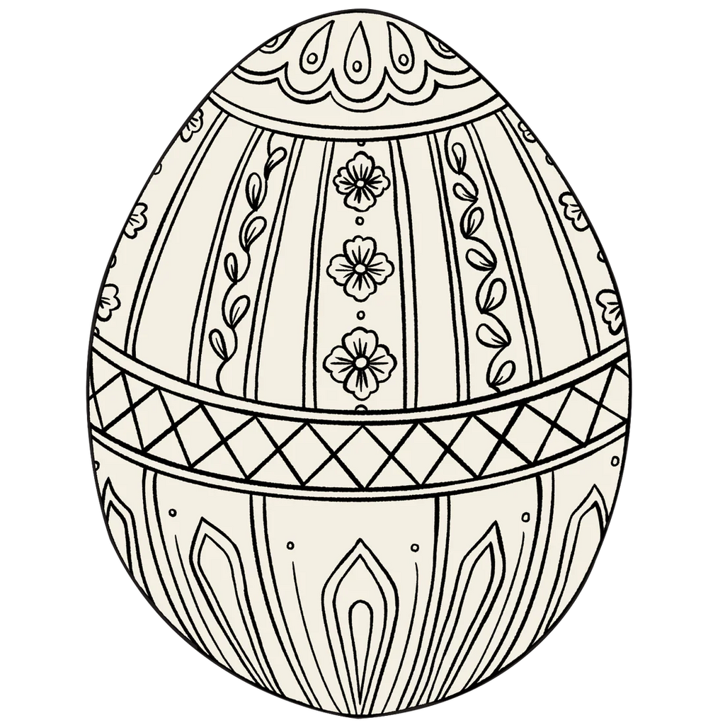 Die Cut Coloring Easter Egg Placemat - 12