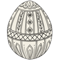Die Cut Coloring Easter Egg Placemat - 12