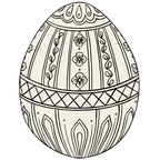 Die Cut Coloring Easter Egg Placemat - 12