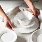 Lastra White Stacking Cereal Bowl