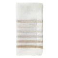 Logan Striped Linen Napkins Beige