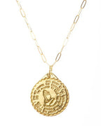 Lord's Prayer Medallion Chain Gold