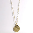 Lord's Prayer Medallion Chain Gold