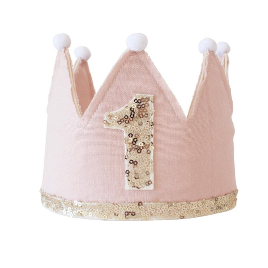 First Birthday Crown Pink