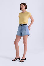 AOKI HIGH RISE A-LINE SHORT W/ DETAIL