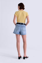 AOKI HIGH RISE A-LINE SHORT W/ DETAIL