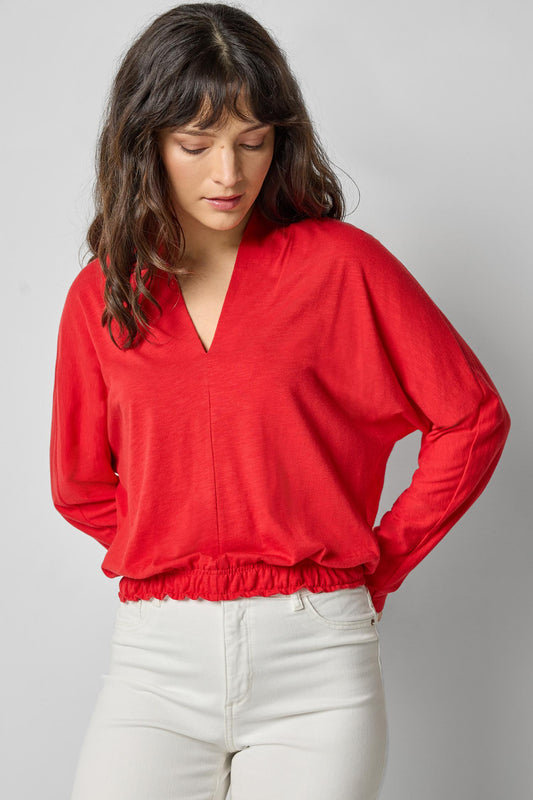 Shawl Collar Wedge Top