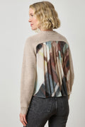 Pleat Back Raglan Sweater Wheat