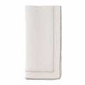 Picot Scalloped Napkins White/Beige