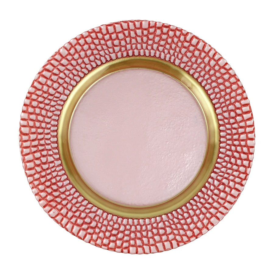 Pelli Glass Pink Charger