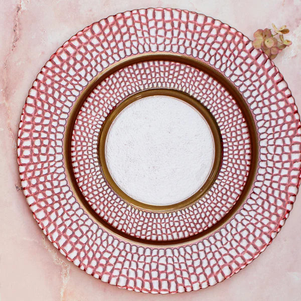Pelli Glass Pink Charger