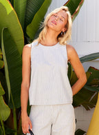 Clarice Side Button Top