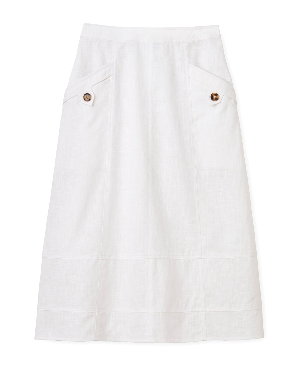 SU26 Alice Button Skirt-Bright White