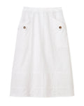 SU26 Alice Button Skirt-Bright White