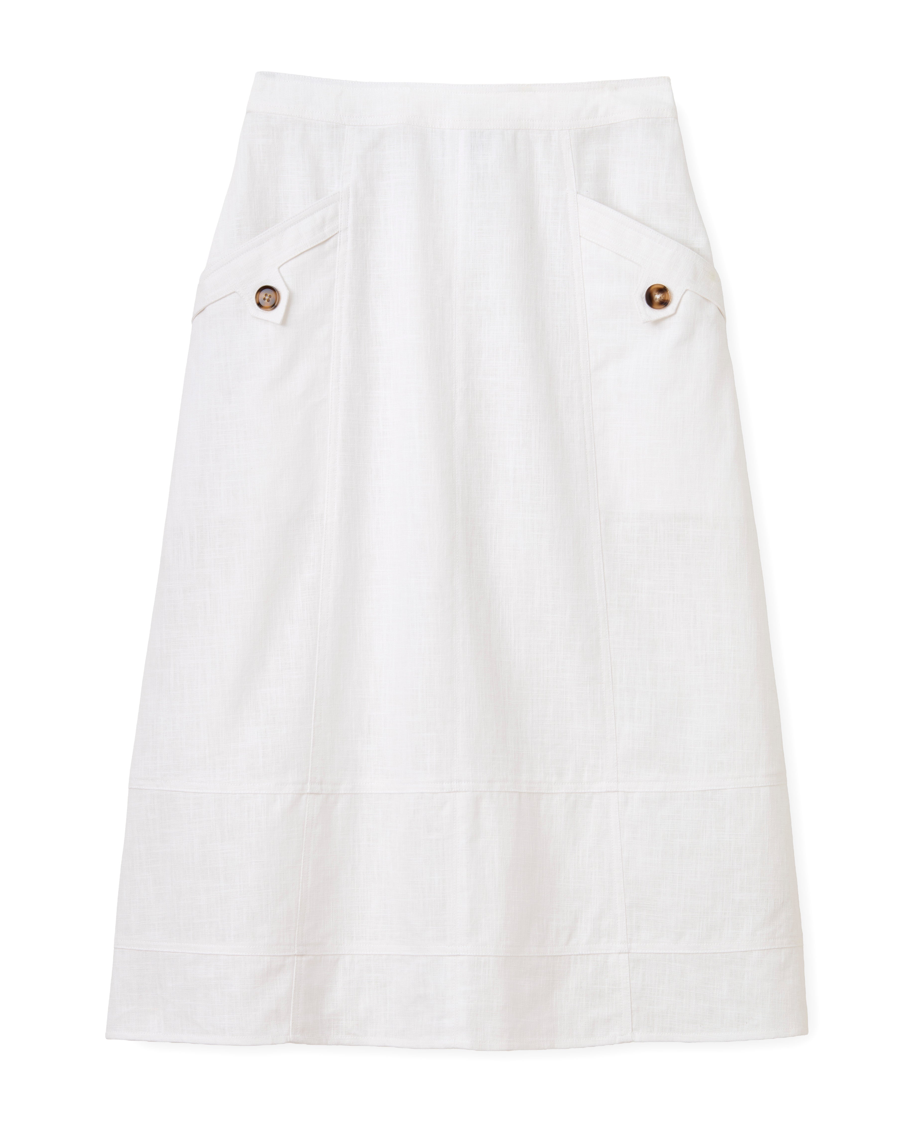 SU26 Alice Button Skirt-Bright White