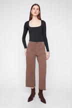 RENUAR WOVEN PANT CHOCOLATE