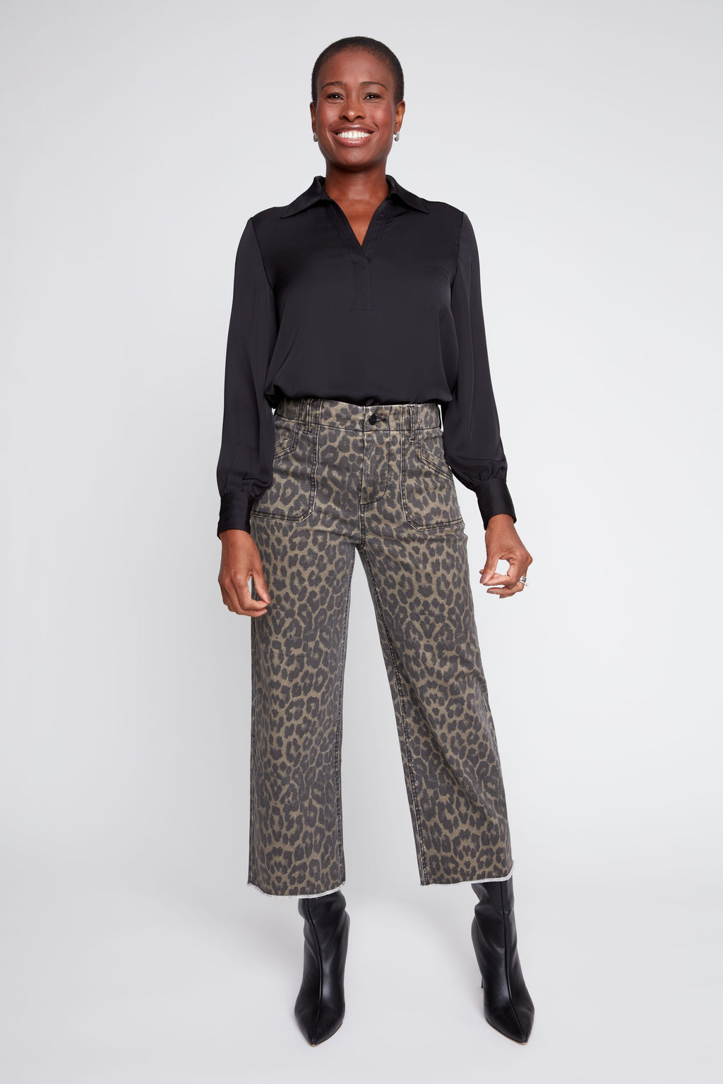 RENUAR WOVEN PANT LEOPARD
