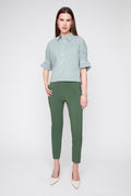 RENUAR WOVEN BLOUSE OLIVE COMBO