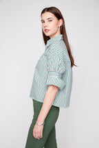 RENUAR WOVEN BLOUSE OLIVE COMBO
