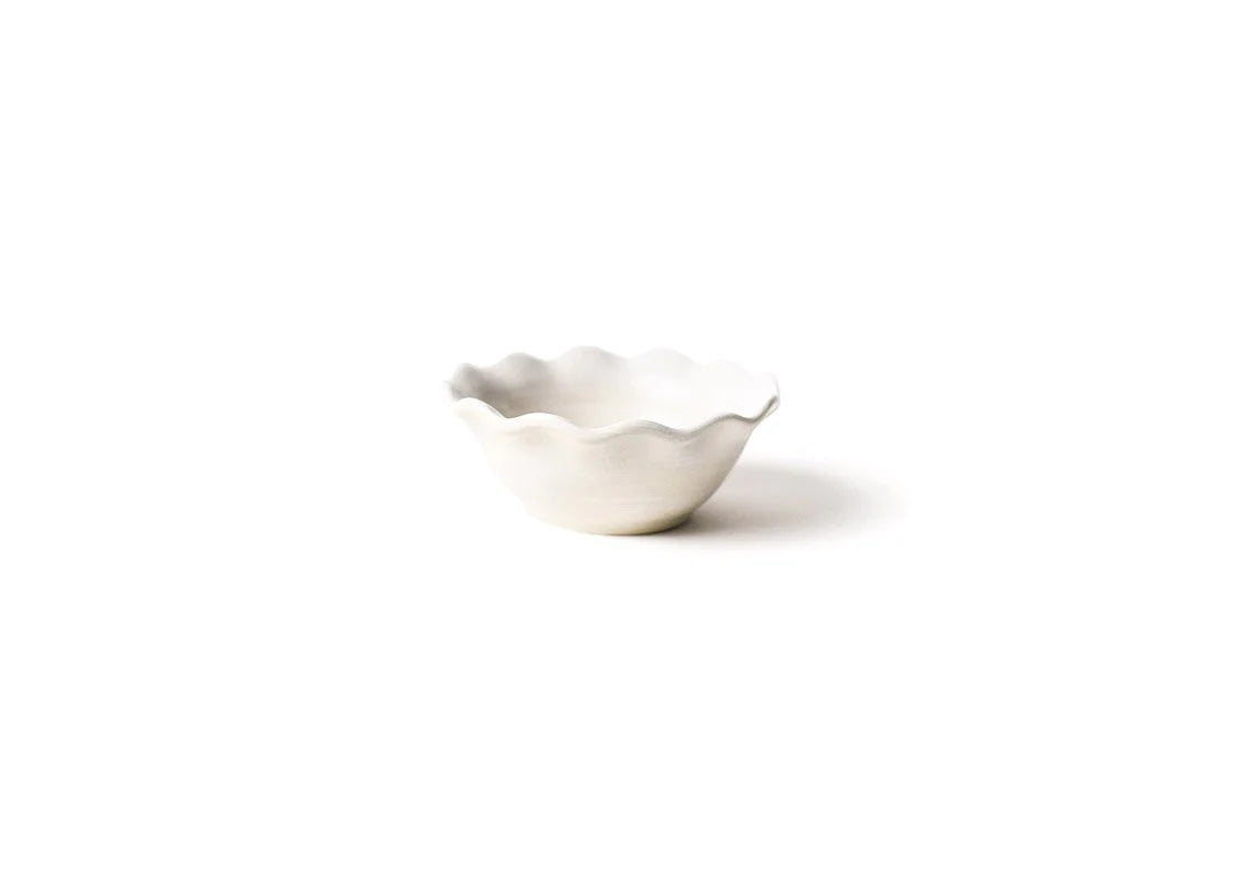 Coton Colors Signature White Ruffle Dipping Bowl