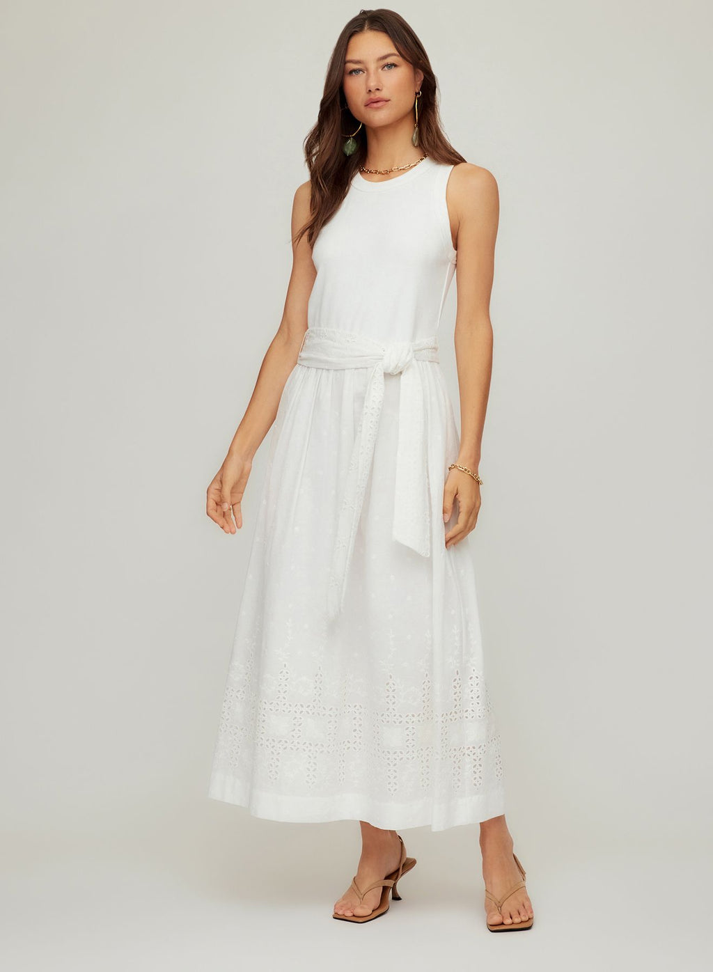Seline Contrast Midi Dress