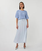 Sweater Open Knit Shortsleeve - Pacific Blue