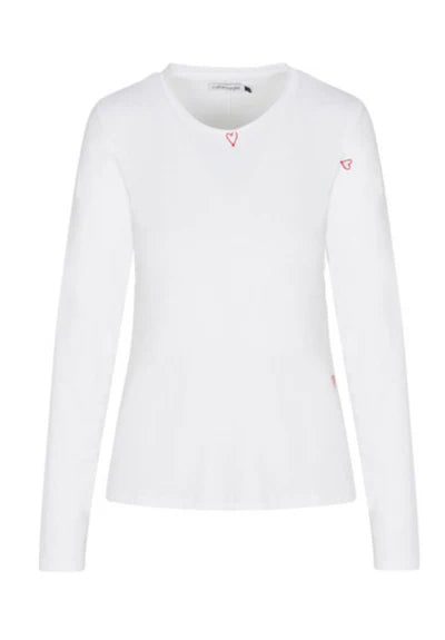 Heart Embroidered Cotton Shirt