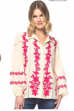 Tolani Darina Embroidered Top