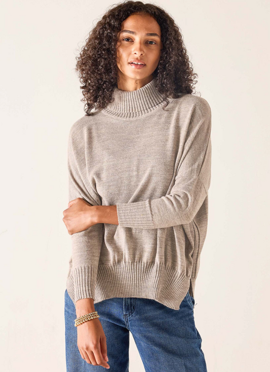 Catalina Turtleneck Sweater - Driftwood - One Size